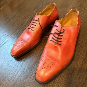 Elegant Redish Leather Men's Shoes Originally $1250